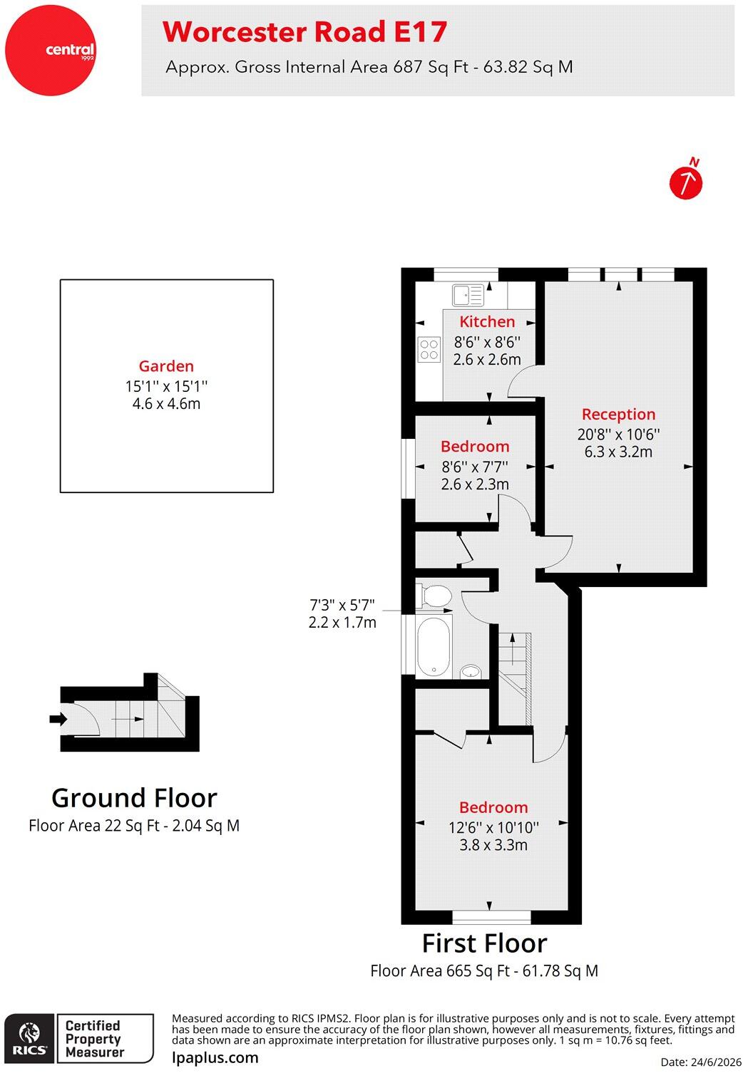 Worcester Road, Walthamstow, London, E17 floorplan