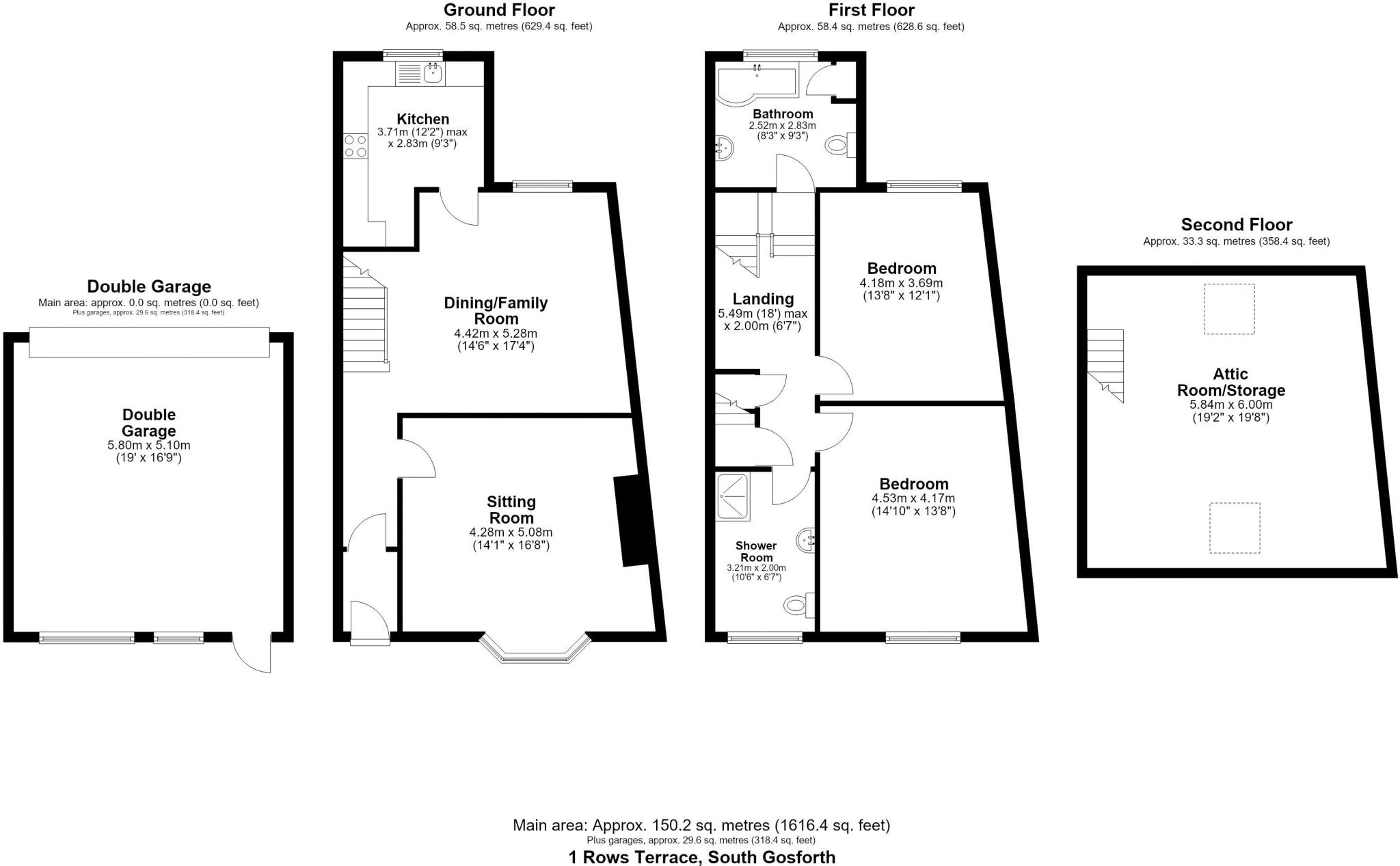 Rows Terrace, South Gosforth, Newcastle Upon Tyne floorplan