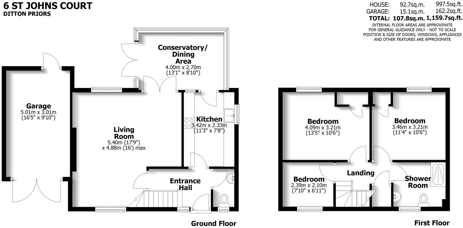 6 St. Johns Court, Ditton Priors, Bridgnorth floorplan