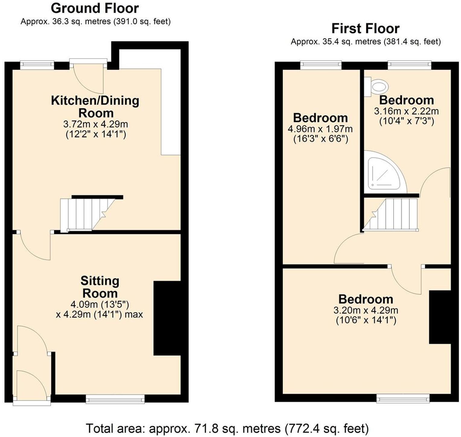 Fairhurst Street, Leigh, WN7 floorplan