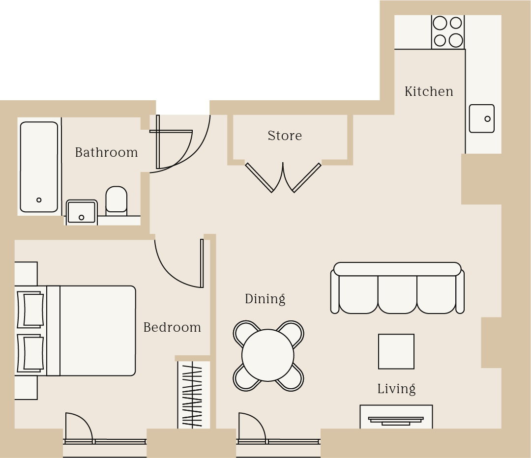 424 Wood Street House, Wood Street, Cathays, Cardiff floorplan