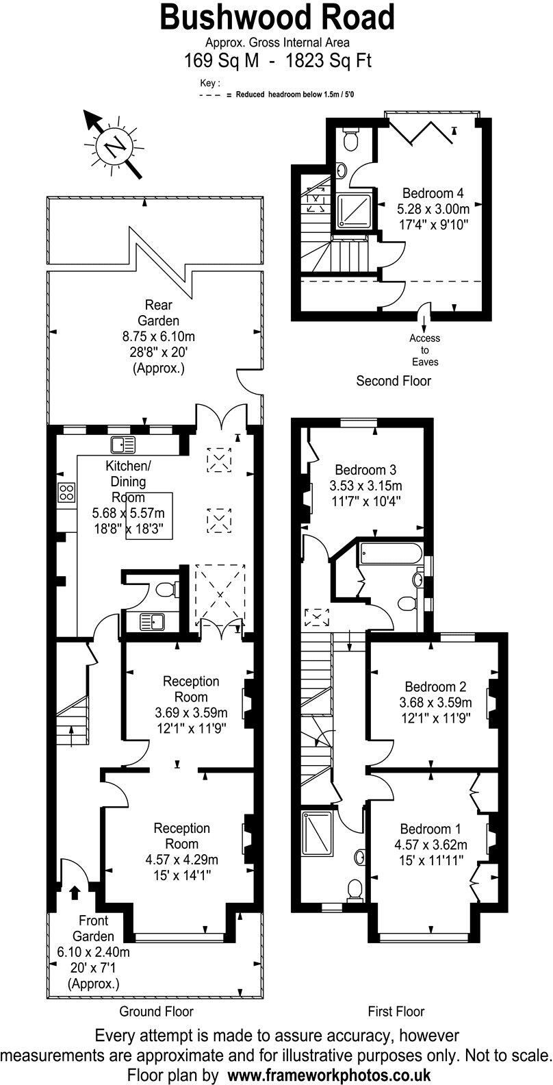 Bushwood Road, Kew, Surrey, TW9 floorplan