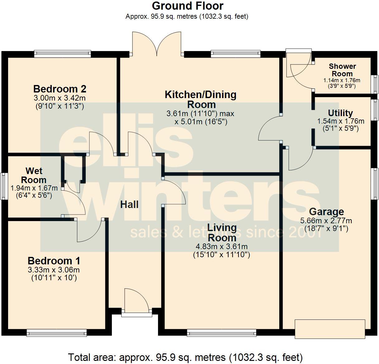 The Shrubbery, Chatteris floorplan