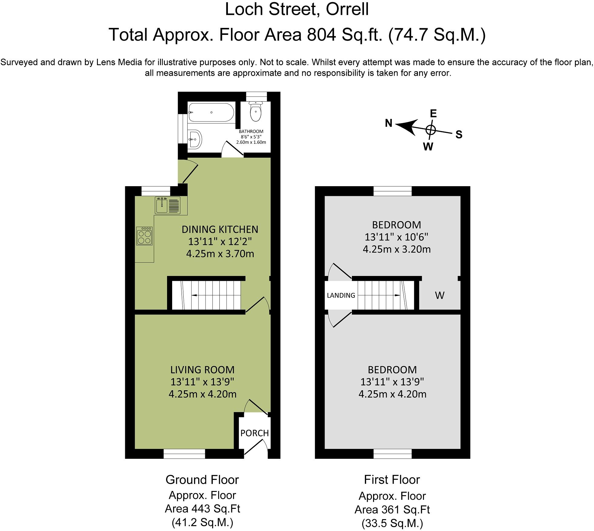 Loch Street, Orrell, Wigan, Greater Manchester. WN5 0AF floorplan