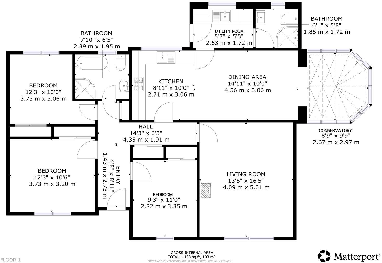1 Bleachers Way, Huntingtowerfield, Perth, Perthshire, PH1 3NY floorplan