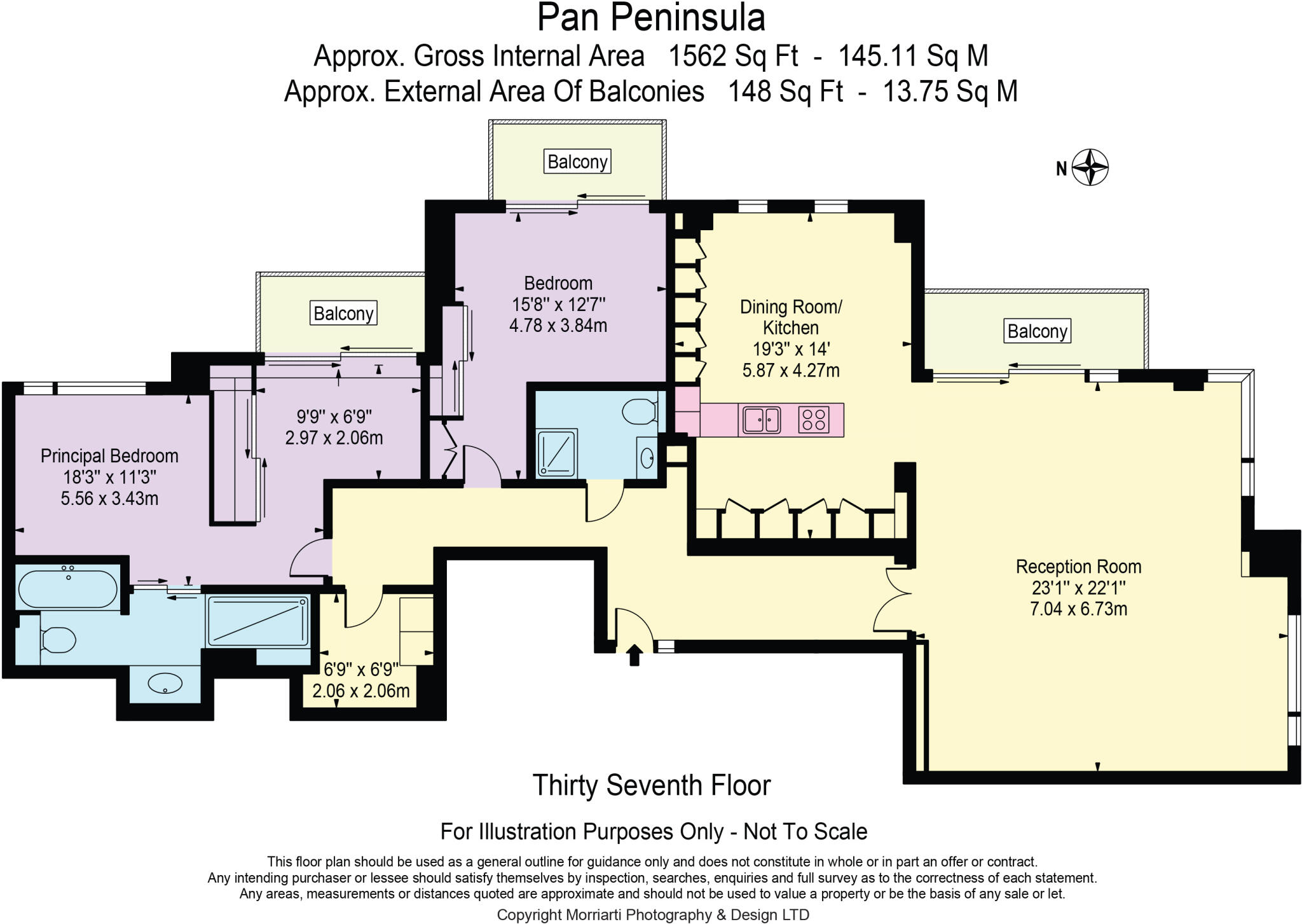 1 Pan Peninsula Square, Canary Wharf, London, E14 floorplan