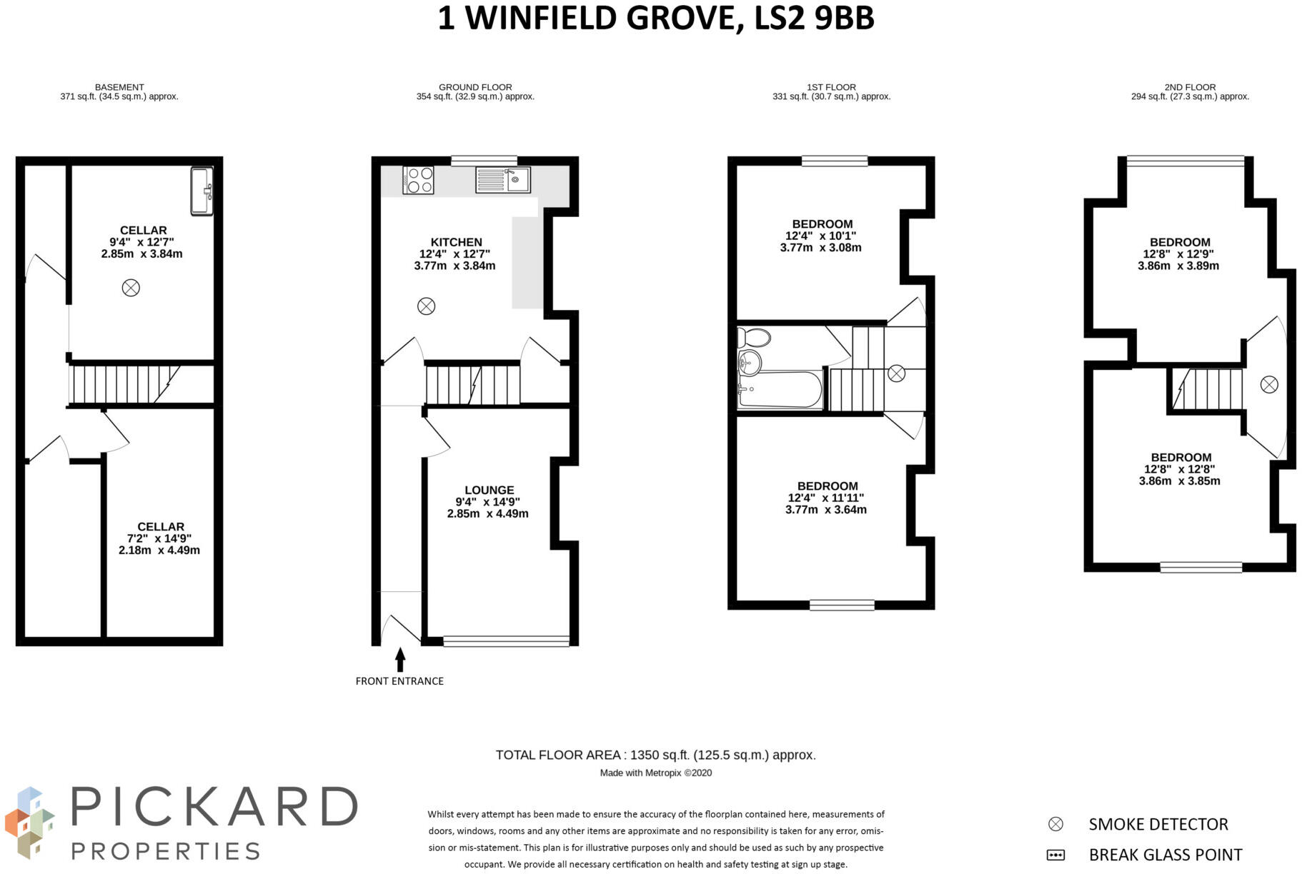 1 Winfield Grove, Woodhouse, Leeds, LS2 9BB floorplan