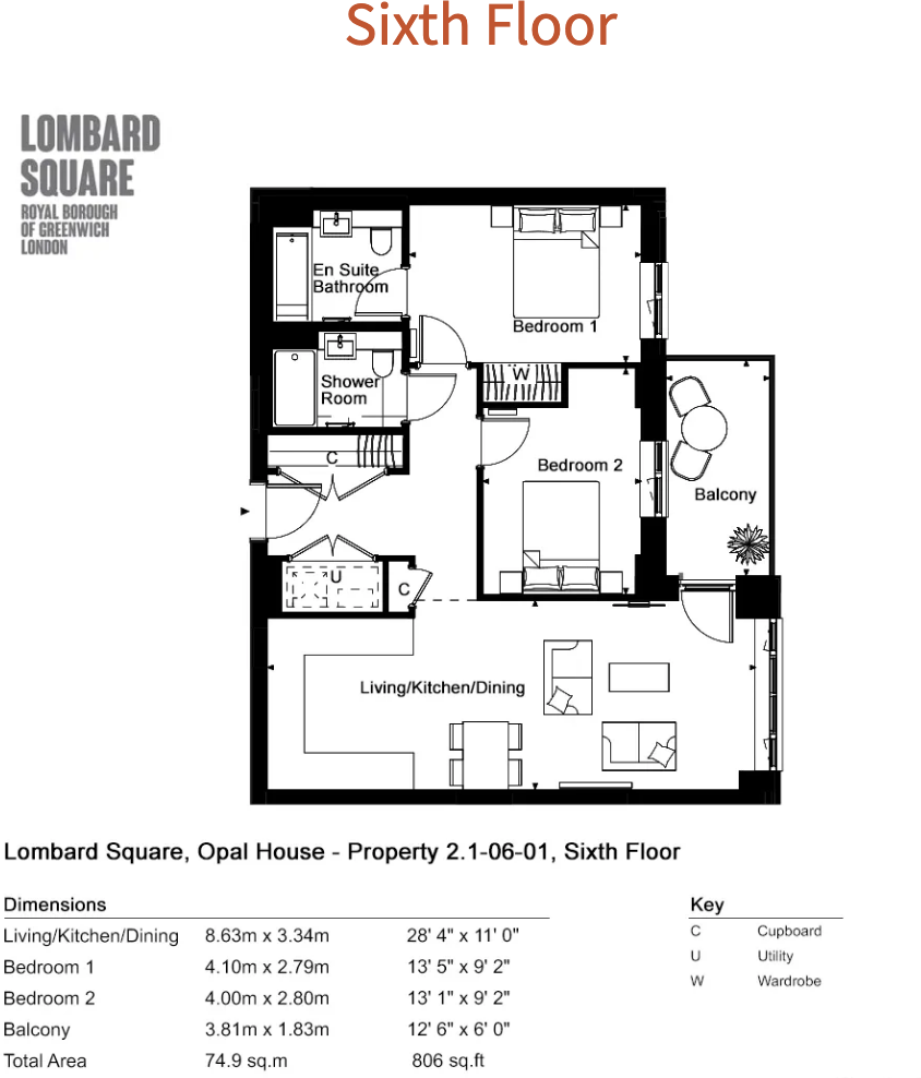 Lombard Square, Woolwich, London, SE28 floorplan