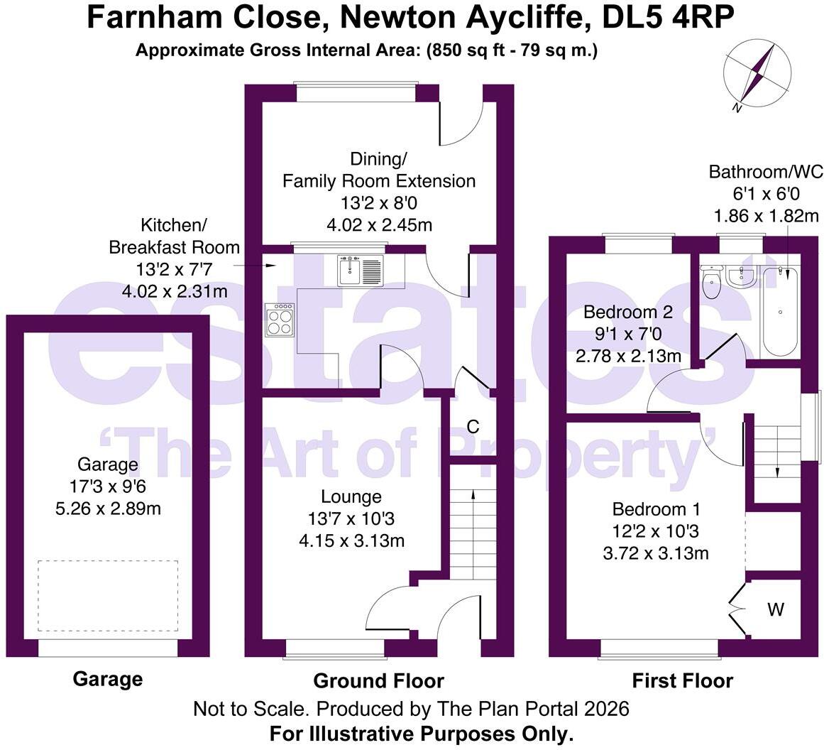 Farnham Close, Newton Aycliffe, DL5 4RP floorplan