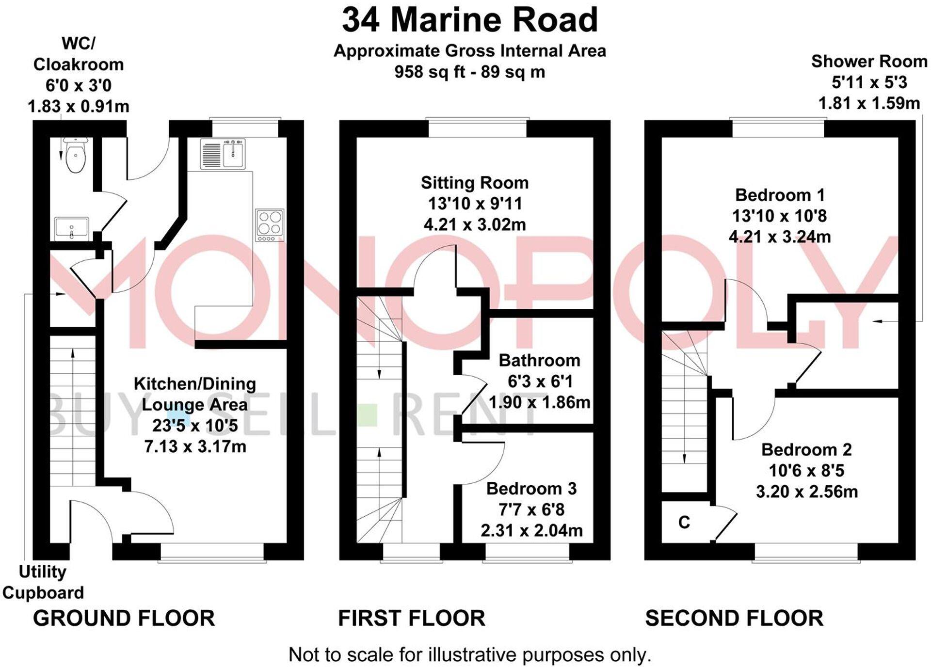 Marine Road, Barmouth, LL42 floorplan