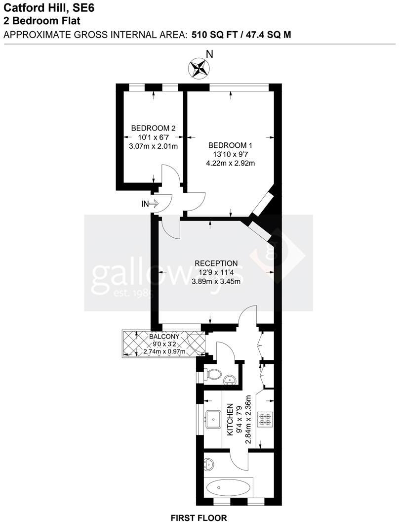 Perry Mansions, Catford Hill, London, SE6 floorplan