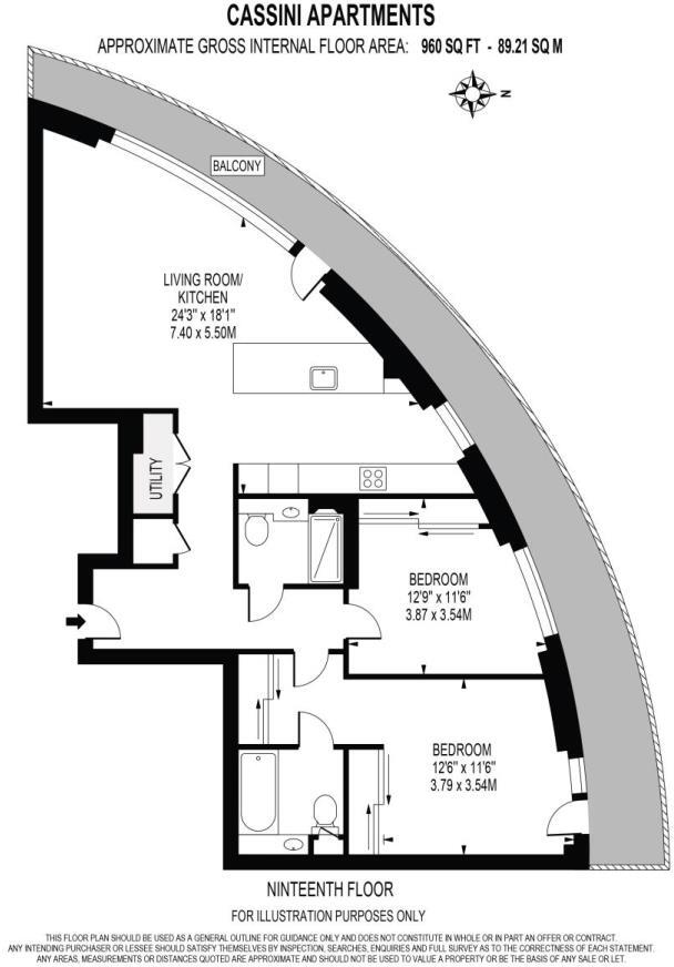 Cassini Apartments, Cascade Way, W12 floorplan