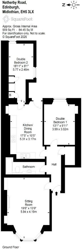 72/1, Netherby Road, Edinburgh floorplan