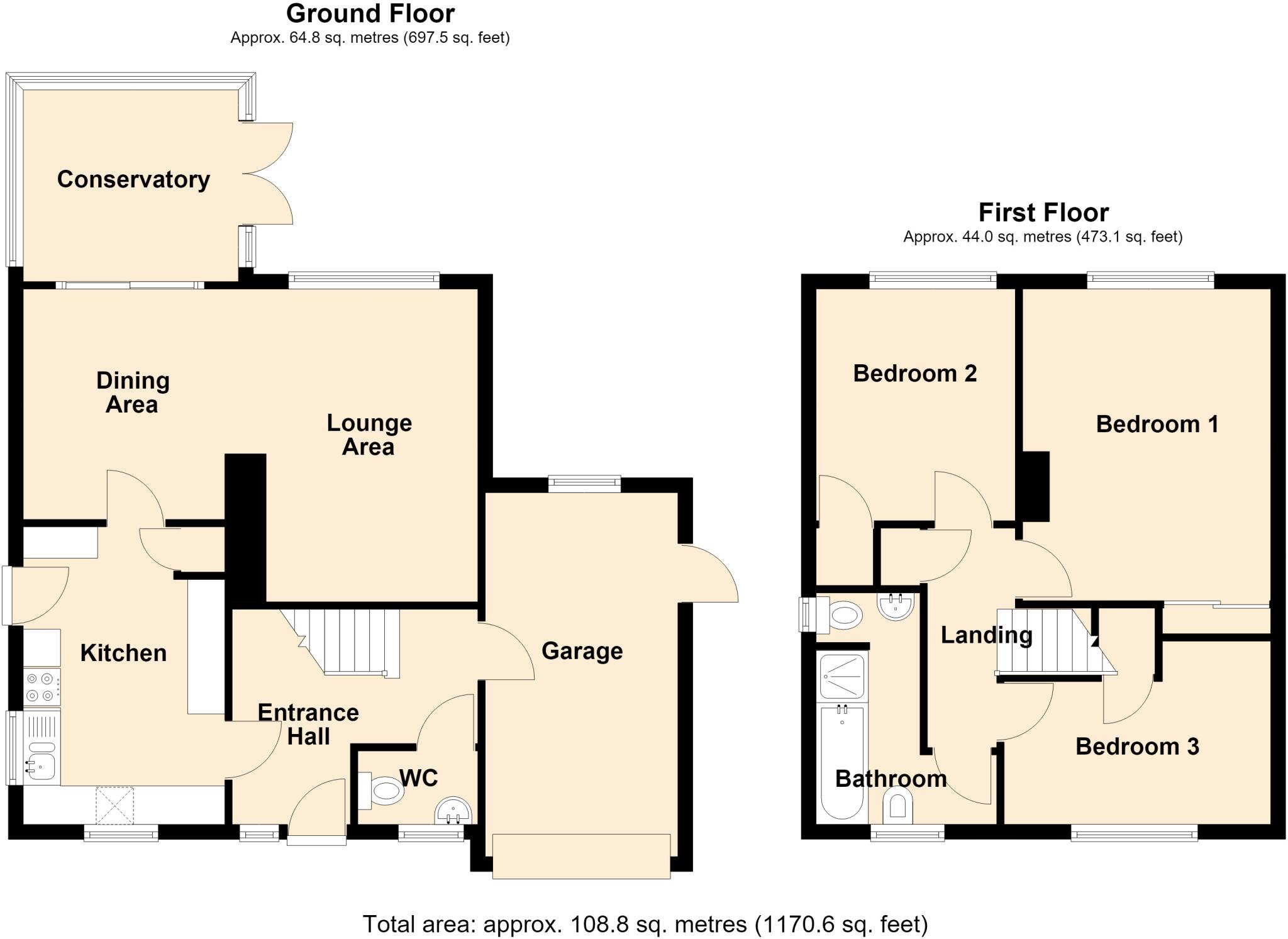 Fieldins, Winsley floorplan