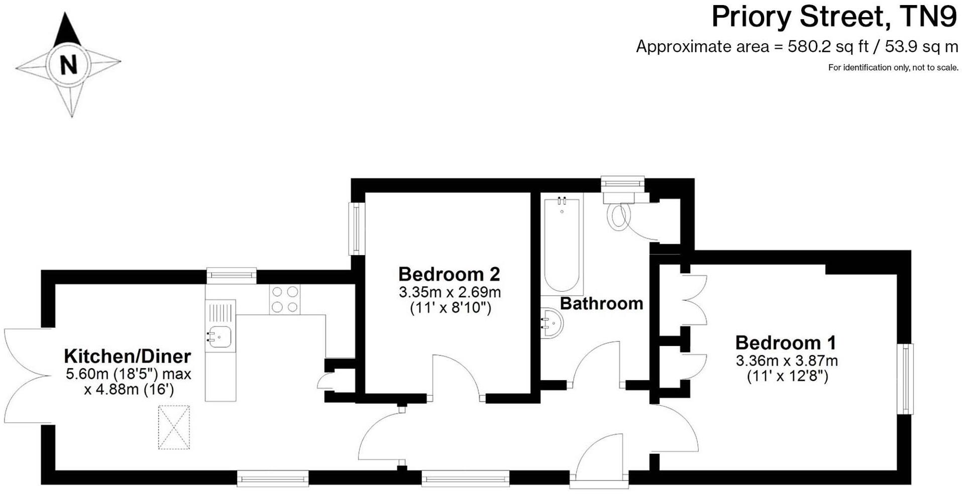 20A, Priory Street, Tonbridge, TN9 floorplan