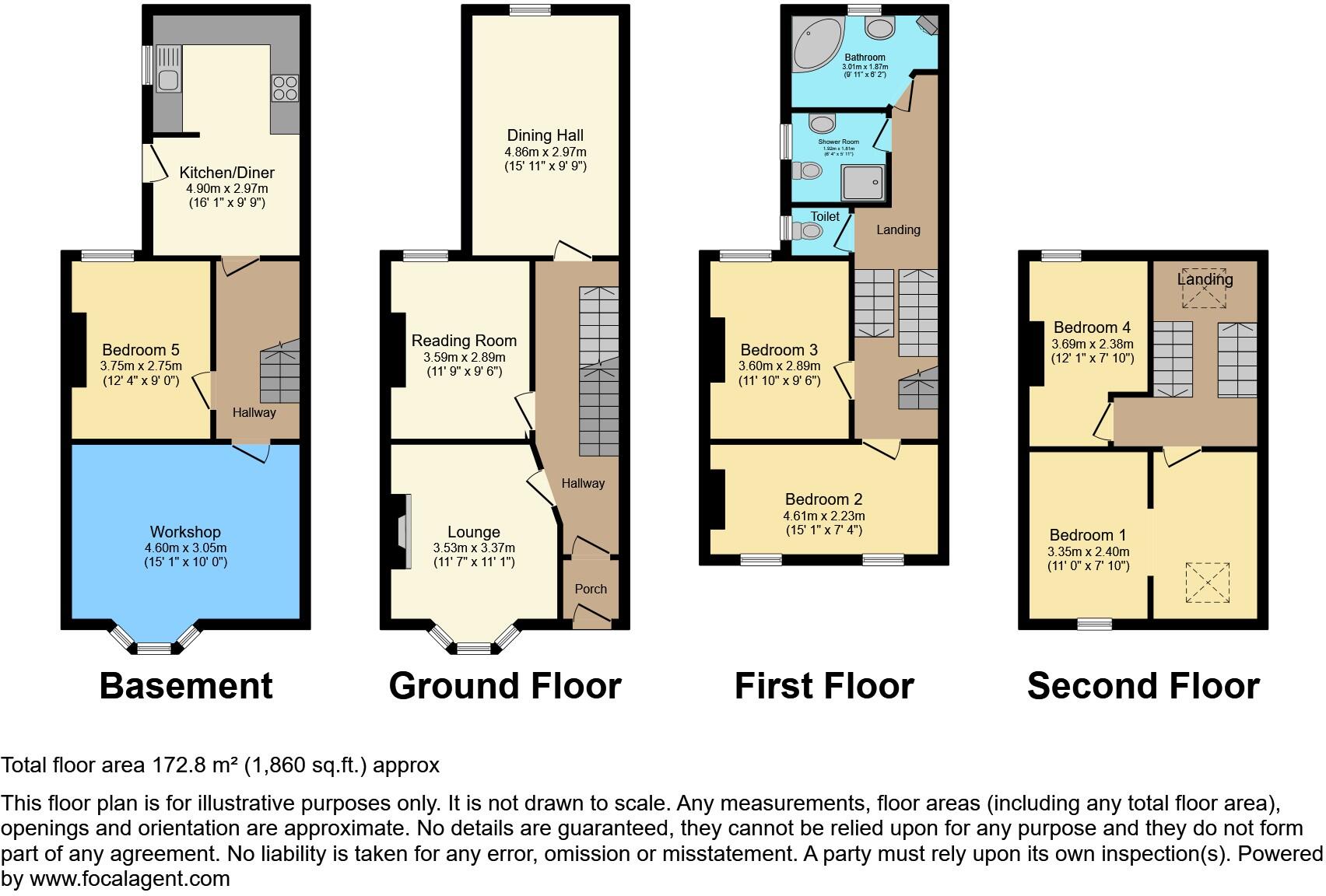 Euston Grove, Morecambe, LA4 floorplan