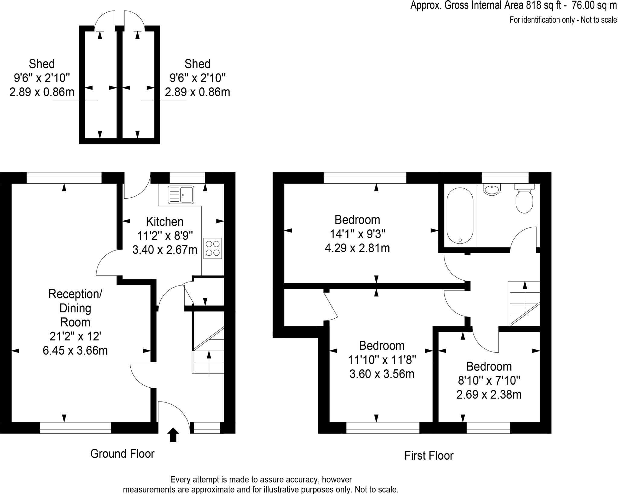 Slade Road, Ottershaw, Chertsey, Surrey, KT16 floorplan