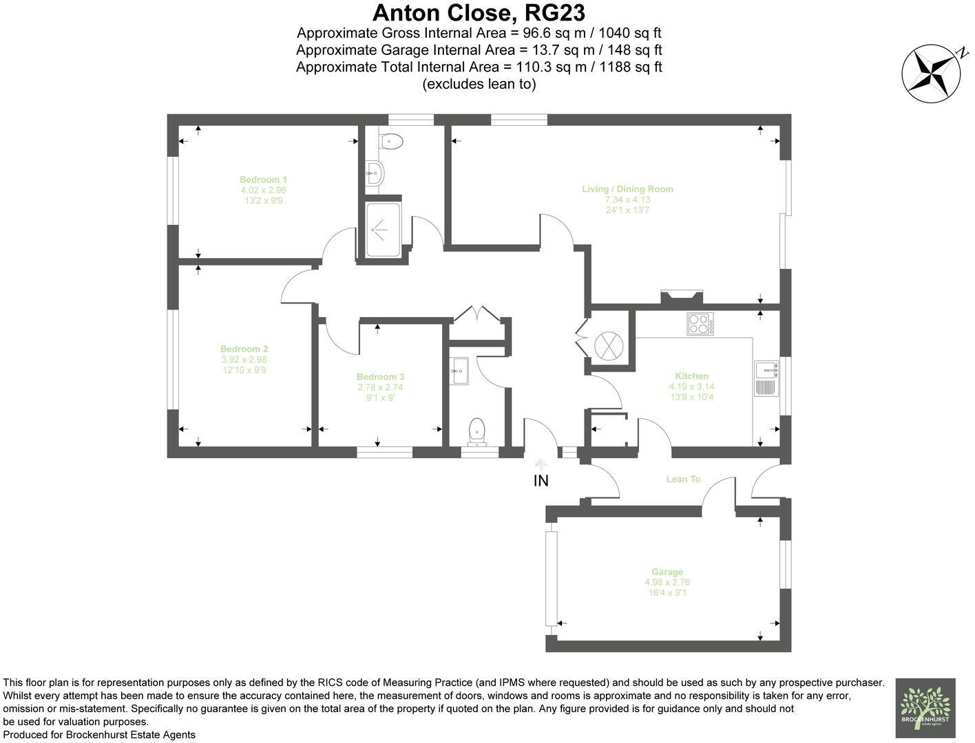 Anton Close, Oakley, Basingstoke, RG23 7AG floorplan