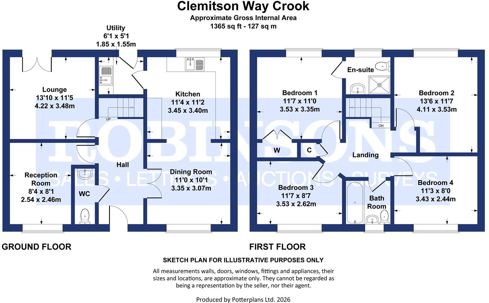 Clemitson Way, Crook floorplan
