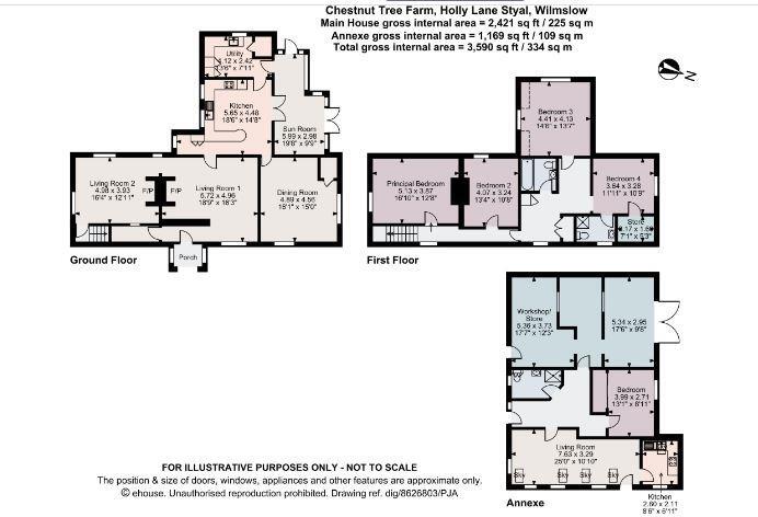 Detached period property with annexe floorplan