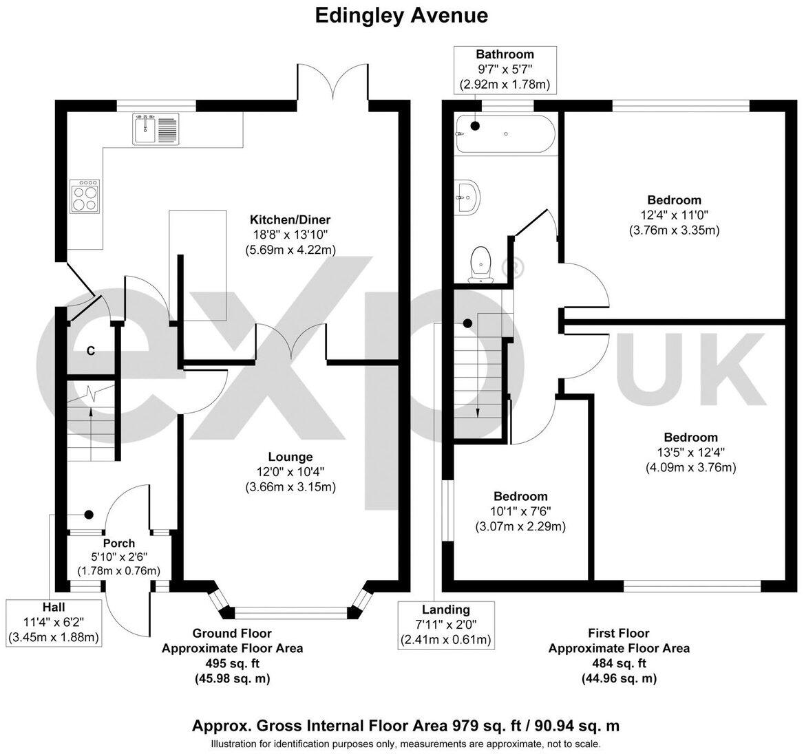 Edingley Avenue, Nottingham, NG5 3DP floorplan