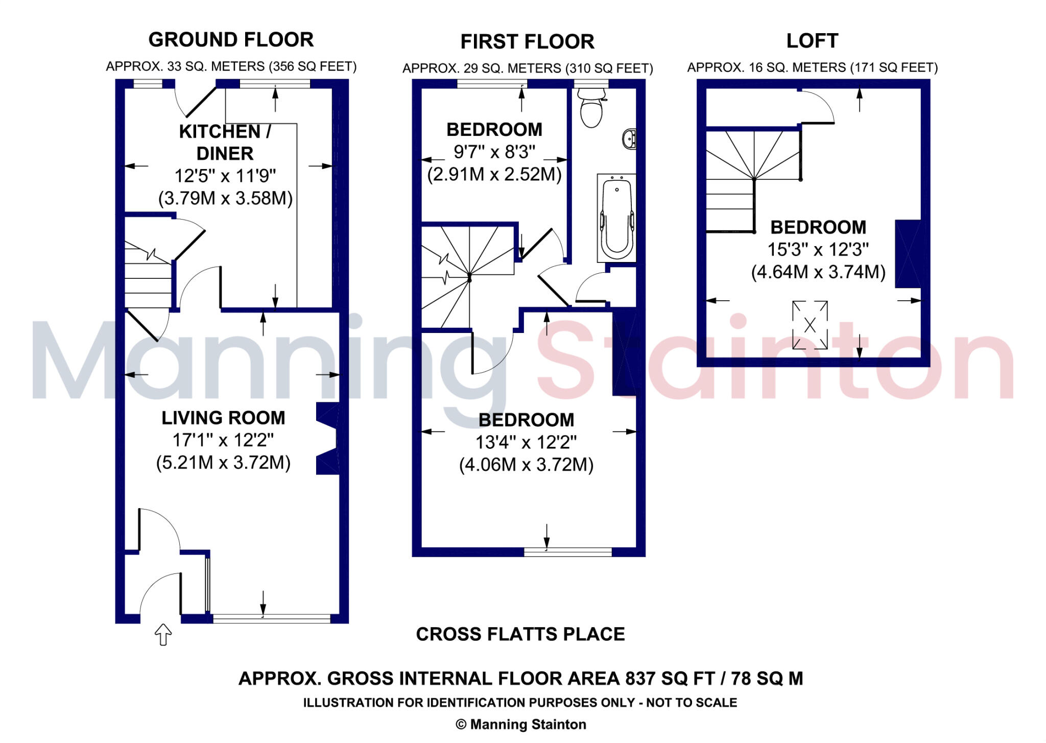 Cross Flatts Place, Leeds, West Yorkshire floorplan