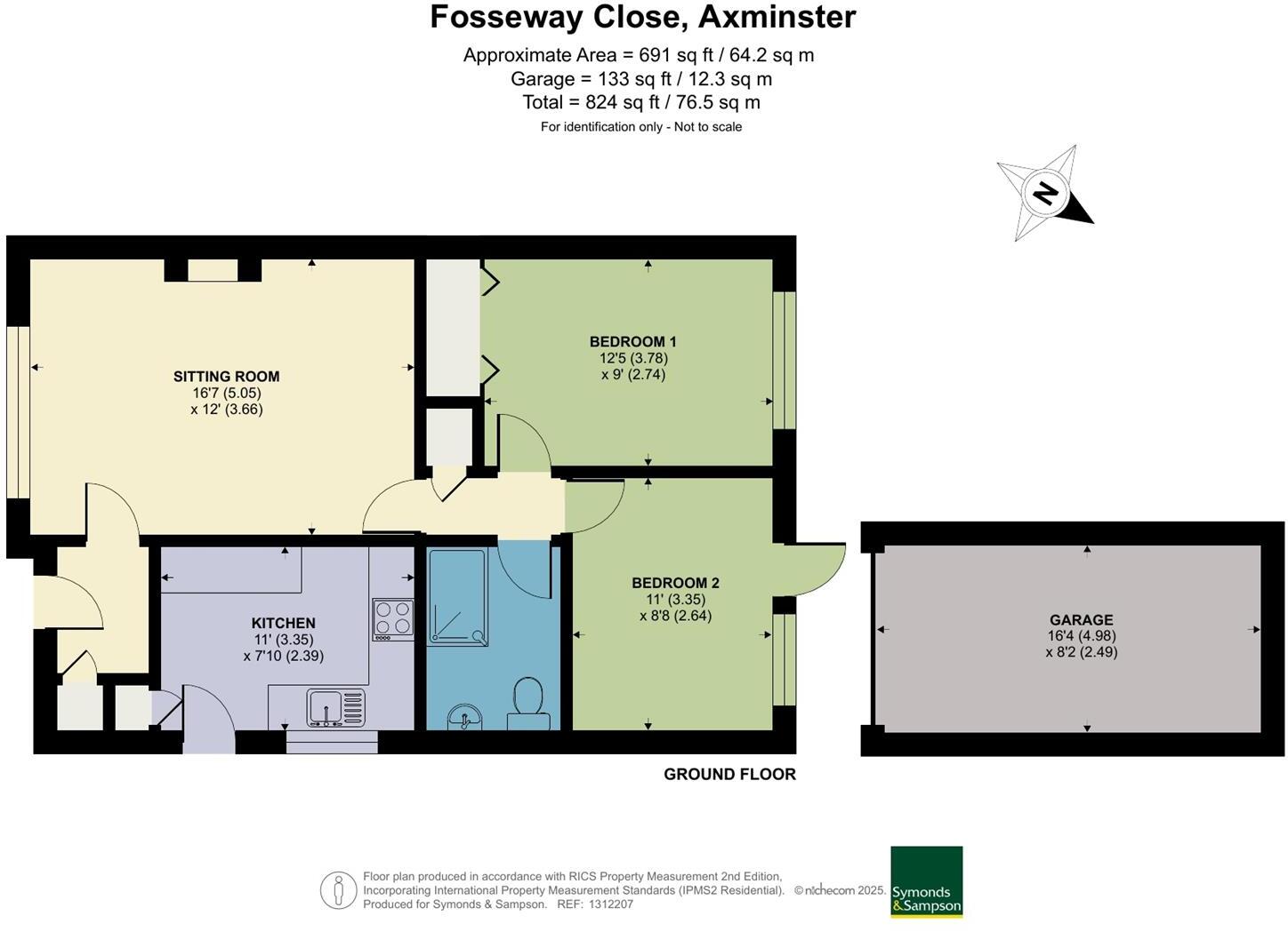 23, Fosseway Close, Axminster floorplan