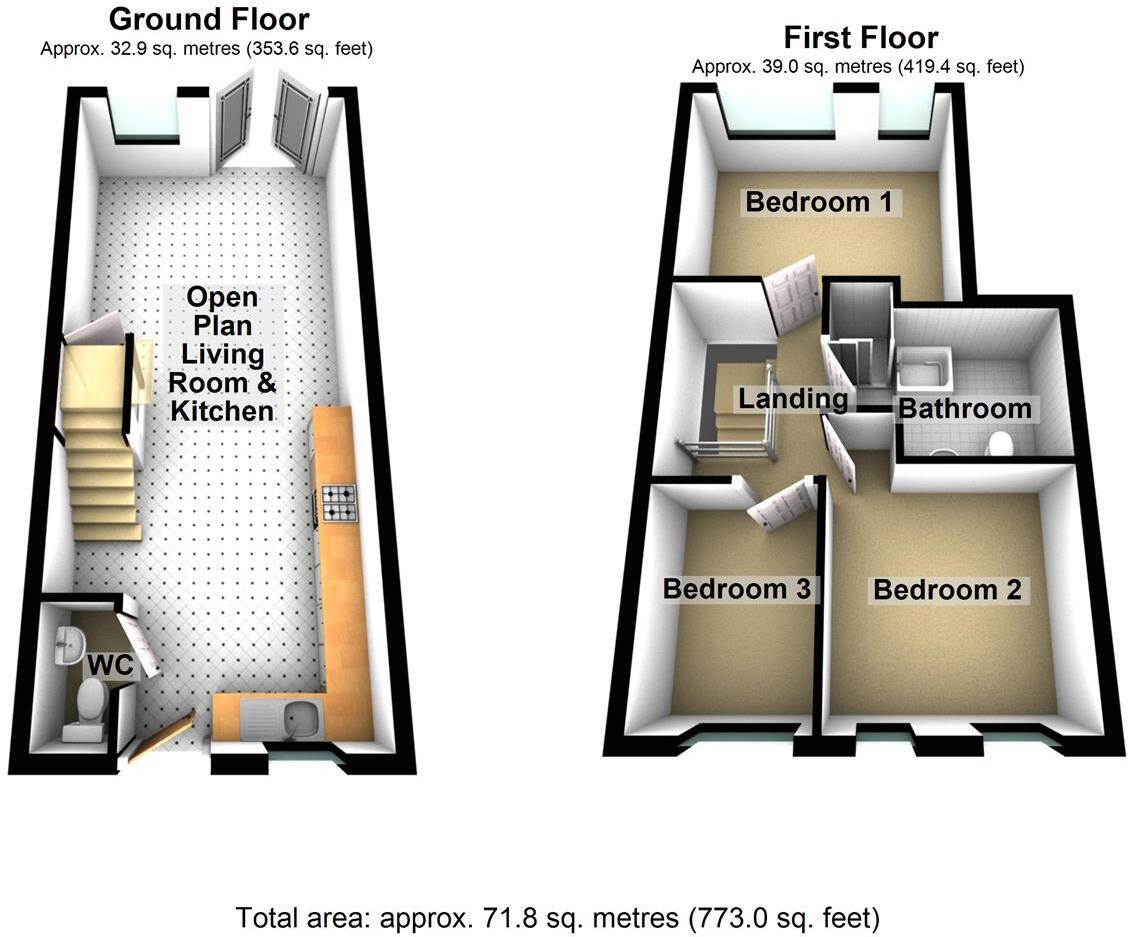 Wards End, Oadby, Leicester floorplan