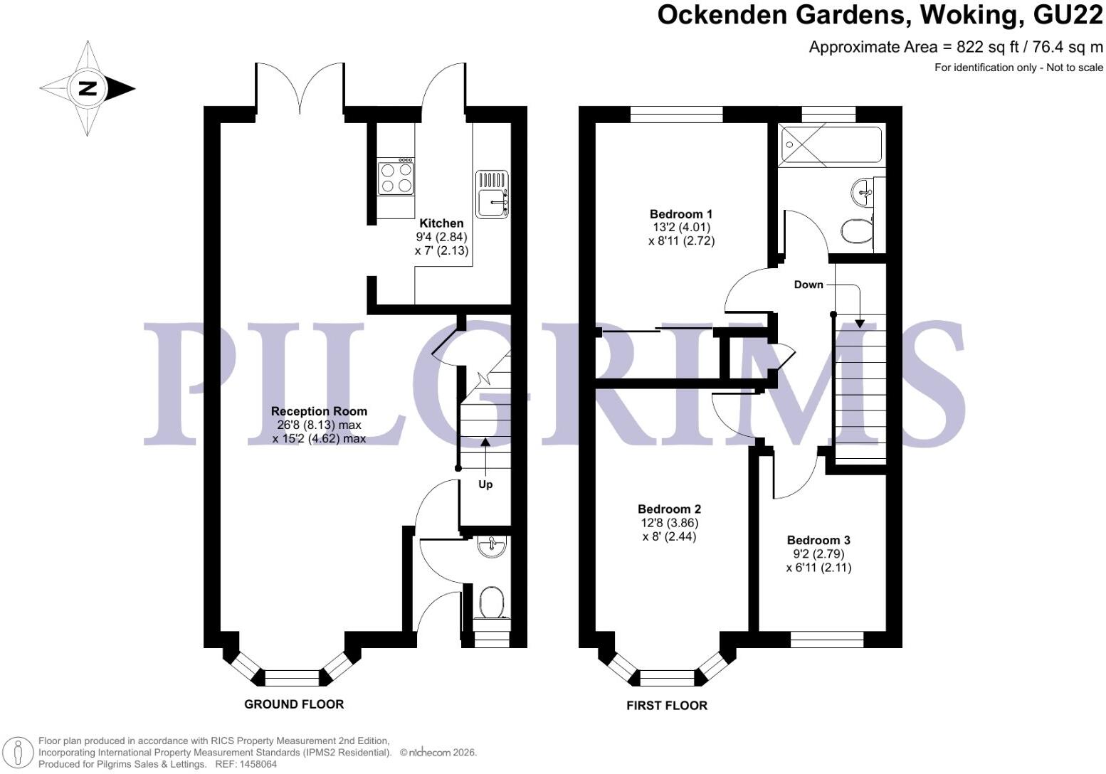 Ockenden Gardens, Woking, Surrey, GU22 floorplan