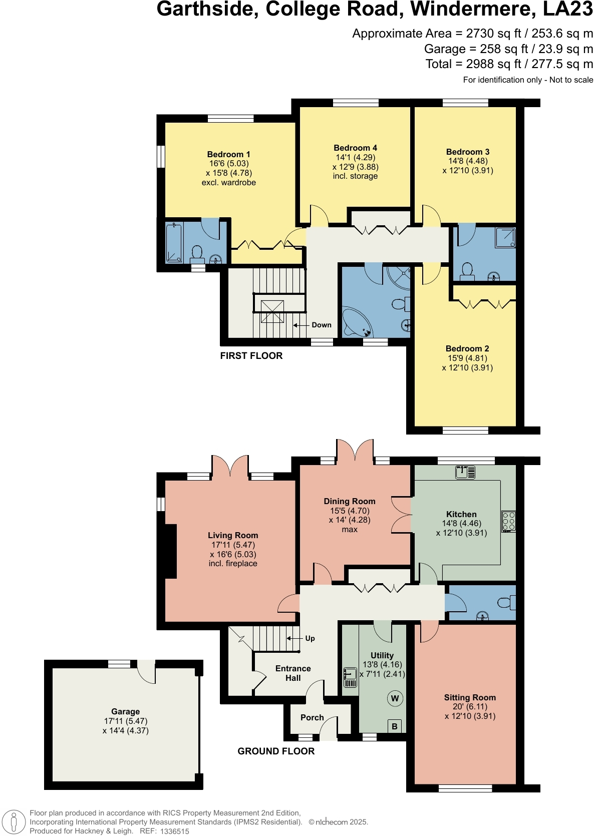 Garthside, College Road, Windermere, LA23 1BU floorplan