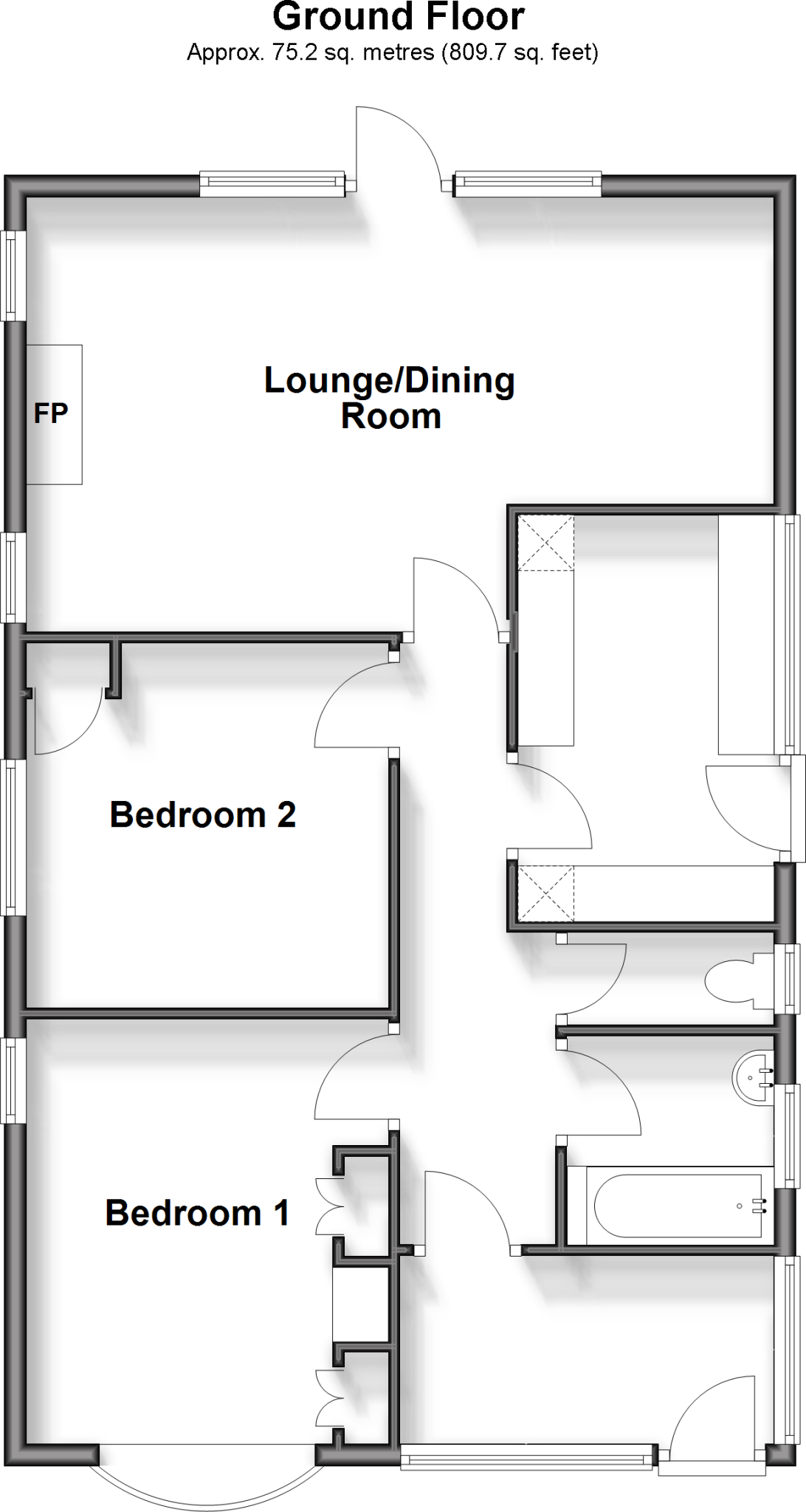 Roseway, Lake, Isle of Wight floorplan