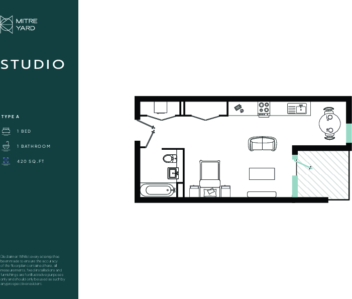 Flat 1705, Mitre Yard, 104-106 Scrubs Lane, London, NW10 floorplan