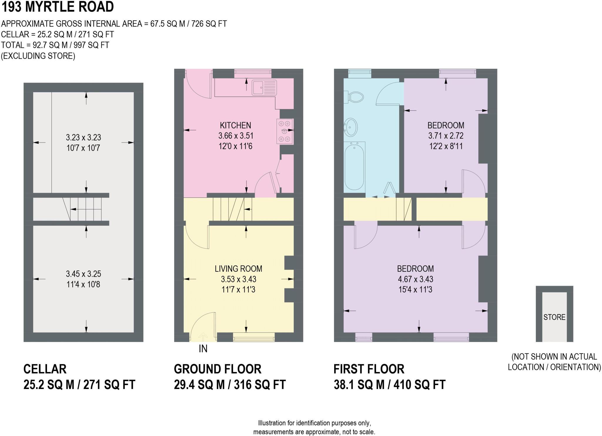 Myrtle Road, Heeley, Sheffield floorplan