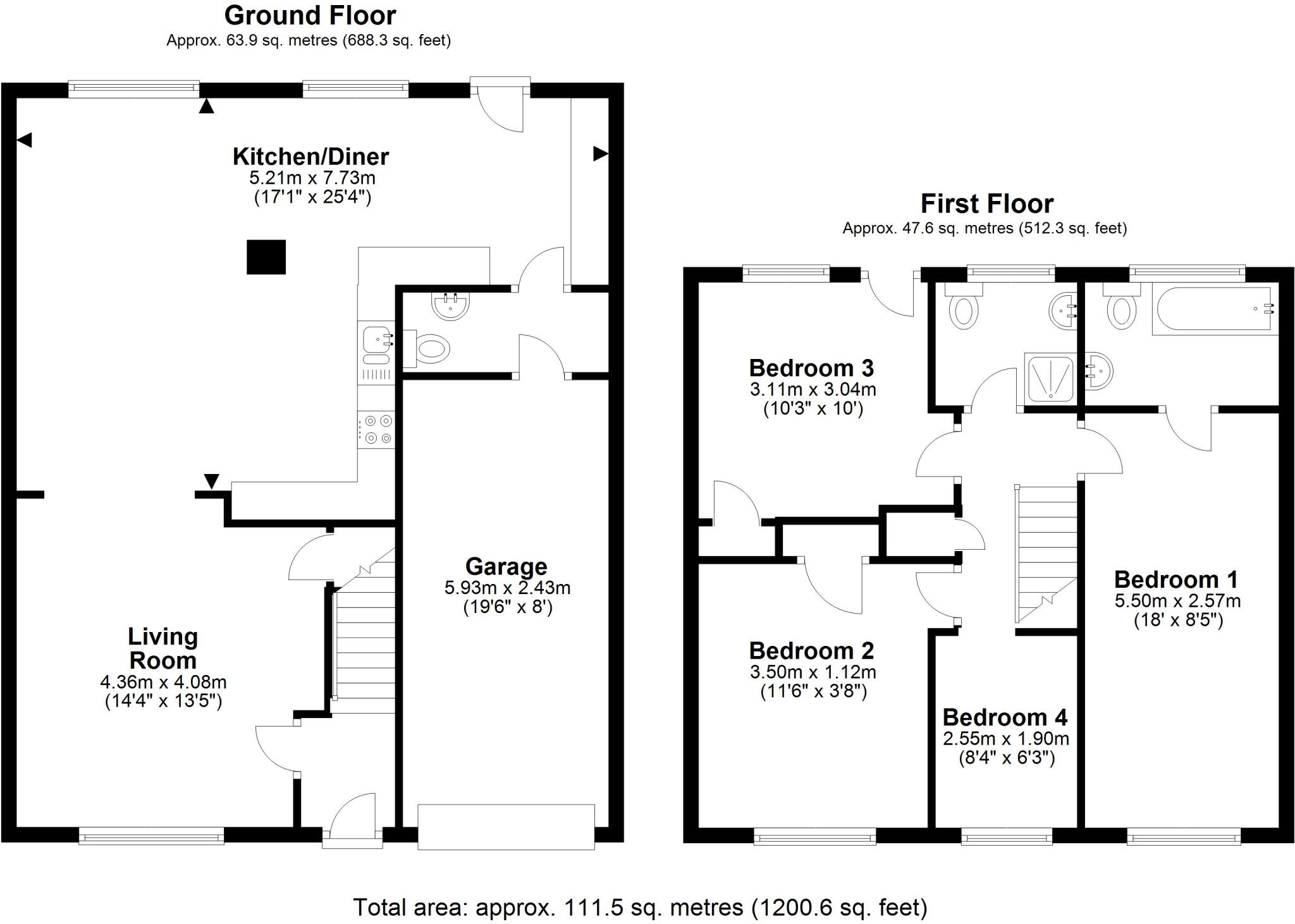 Cedar Crescent, North Baddesley, Southampton, Hampshire floorplan