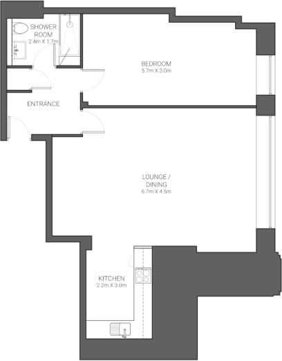Granby Row, M1 floorplan