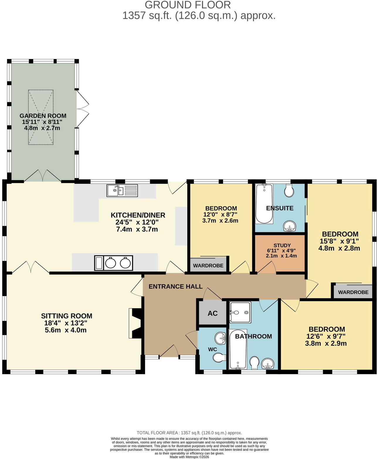 Oak Drive, Colwall, Malvern, Herefordshire, WR13 floorplan
