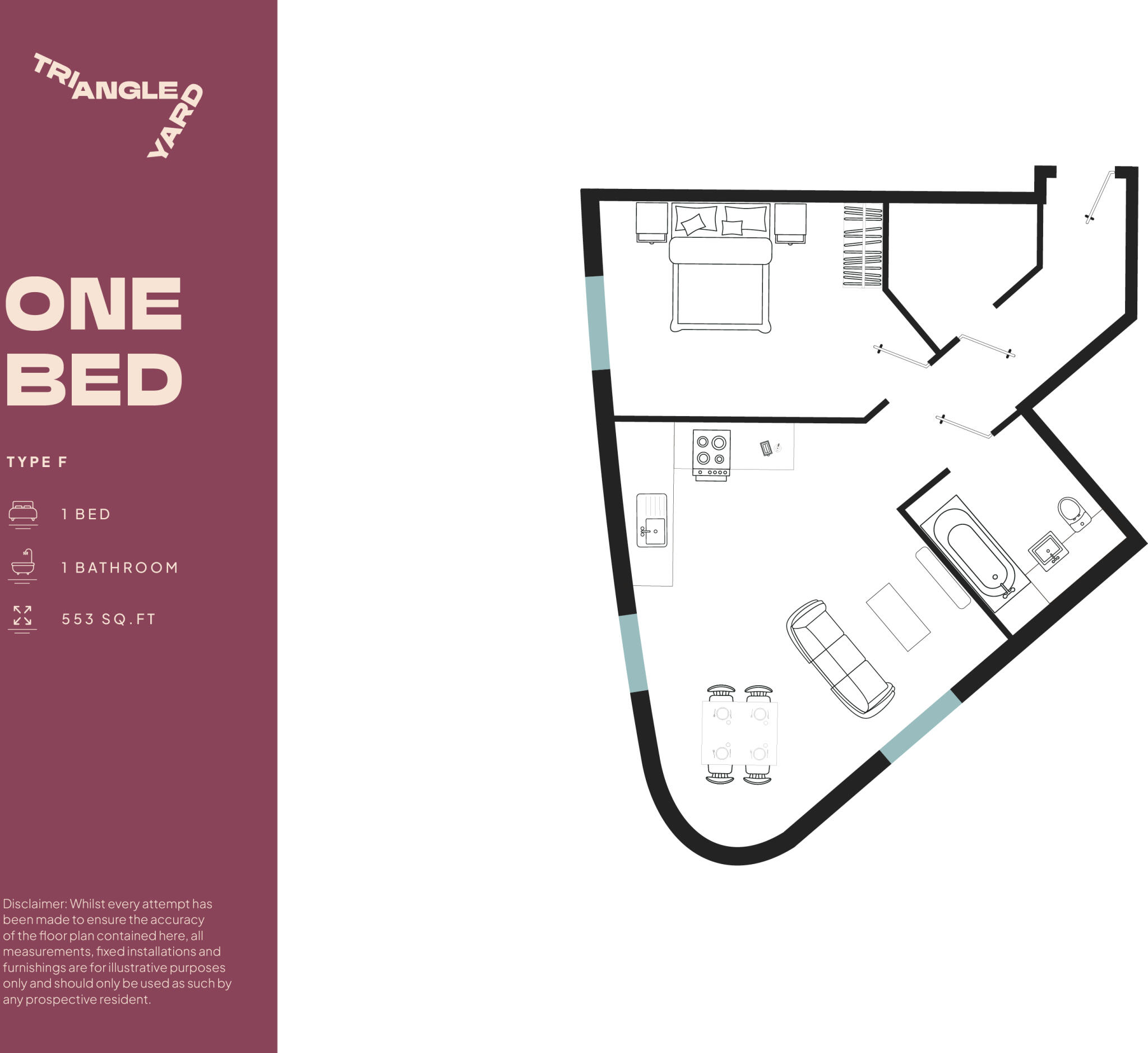Flat 910, Triangle Yard, Skinner Street, Leeds floorplan