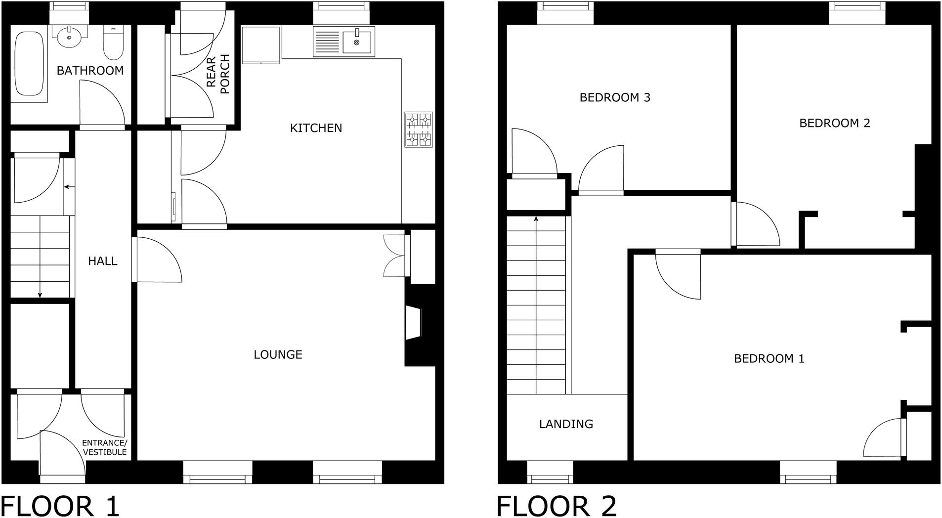 7 Richmond Gardens, Rhynie, By Huntly, Aberdeenshire, AB54 4GL  floorplan