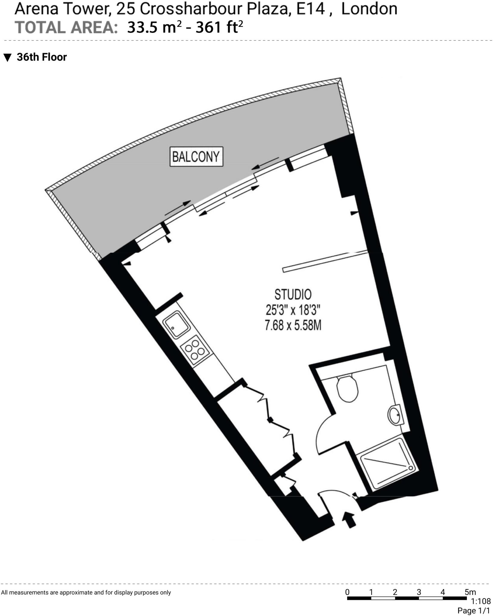 Arena Tower, Crossharbour Plaza, Tower Hamlets, London floorplan