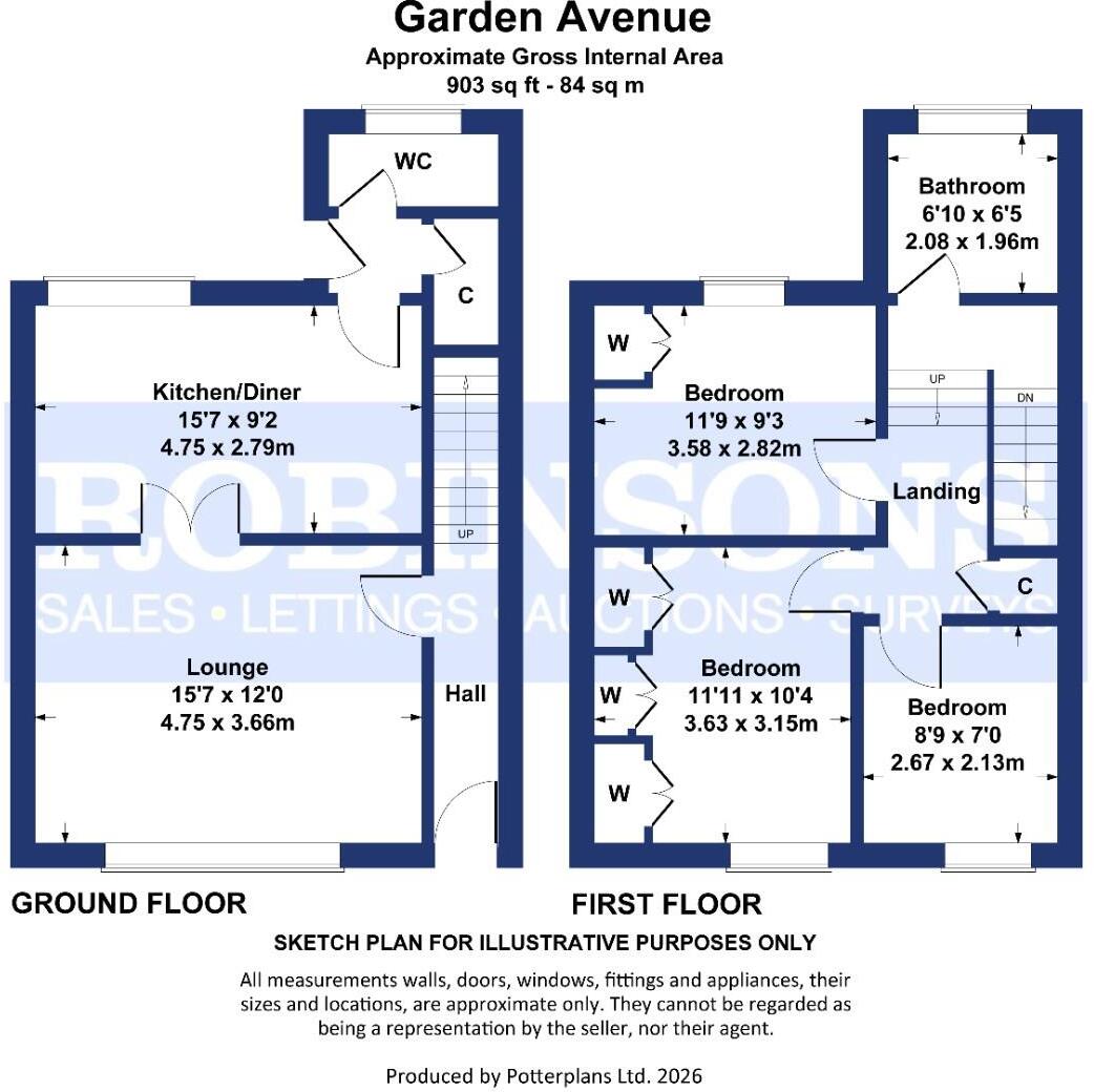 Garden Avenue, Langley Park, Durham floorplan