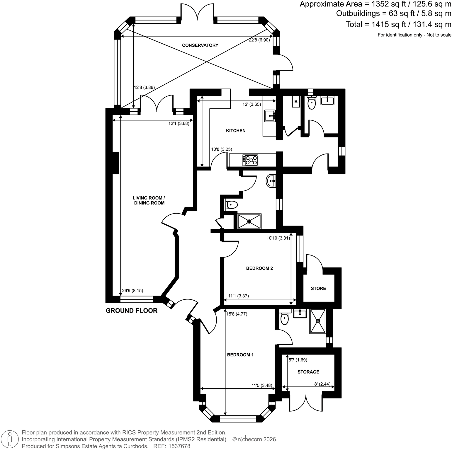 Winslow Way, Walton-On-Thames, KT12 floorplan