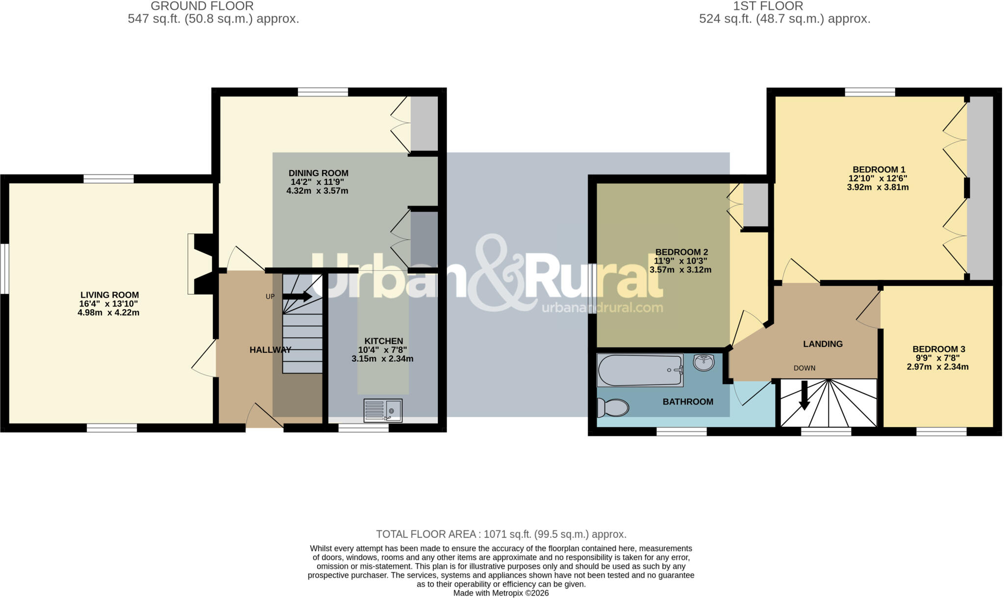 Church End, Steppingley, Bedfordshire, MK45 floorplan