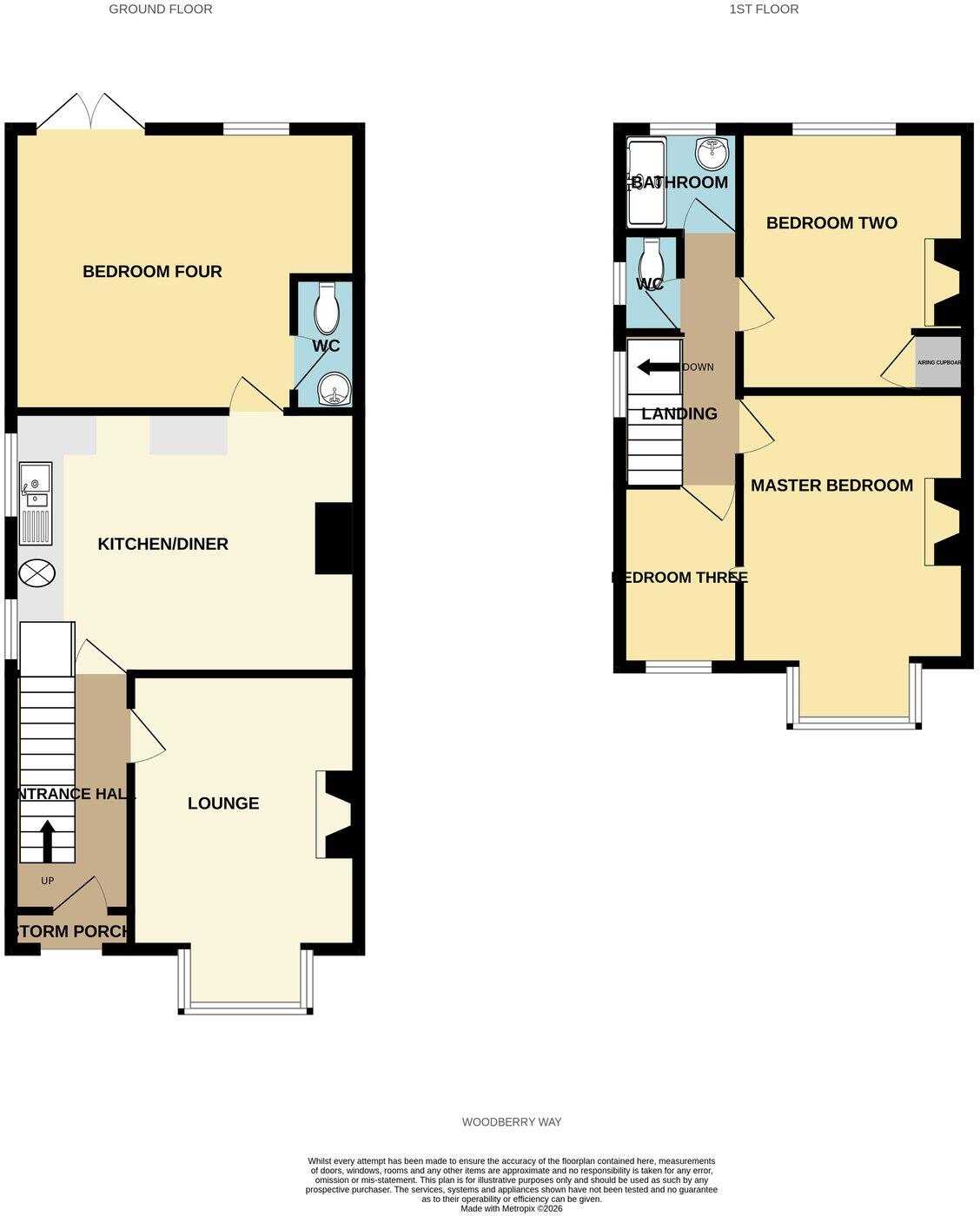 Woodberry Way, WALTON ON THE NAZE, CO14 floorplan