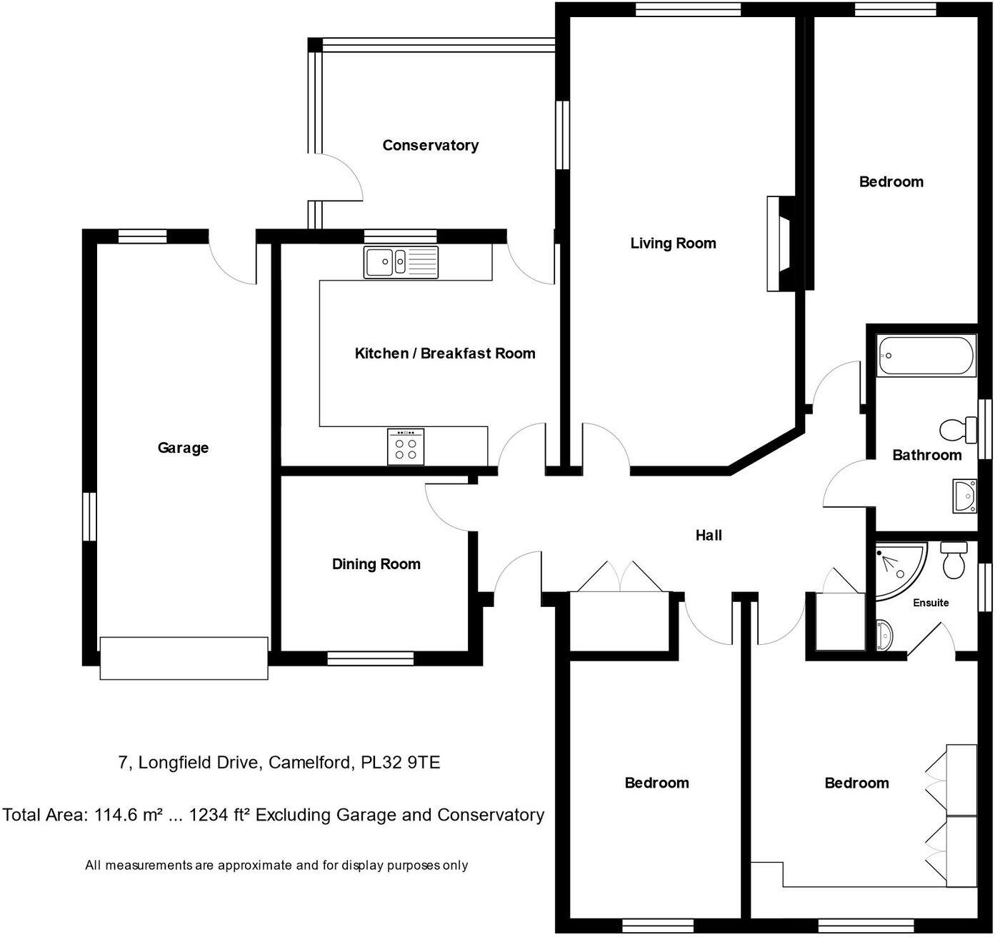 7, Longfield Drive, Camelford PL32 floorplan