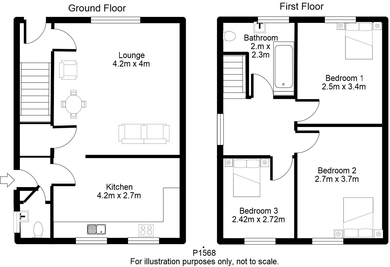 Asquith Avenue, Tang Hall floorplan