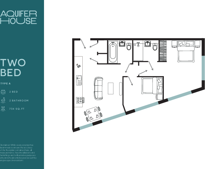 Flat 107, Aquifer House, 10 Mill Road, Ilford, London, IG1 2AB floorplan