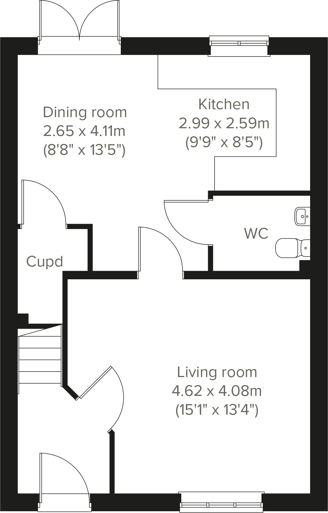Trelawny Place,	Candlet Road,
IP11 6AE floorplan