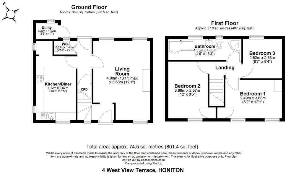 West View Terrace, Honiton floorplan