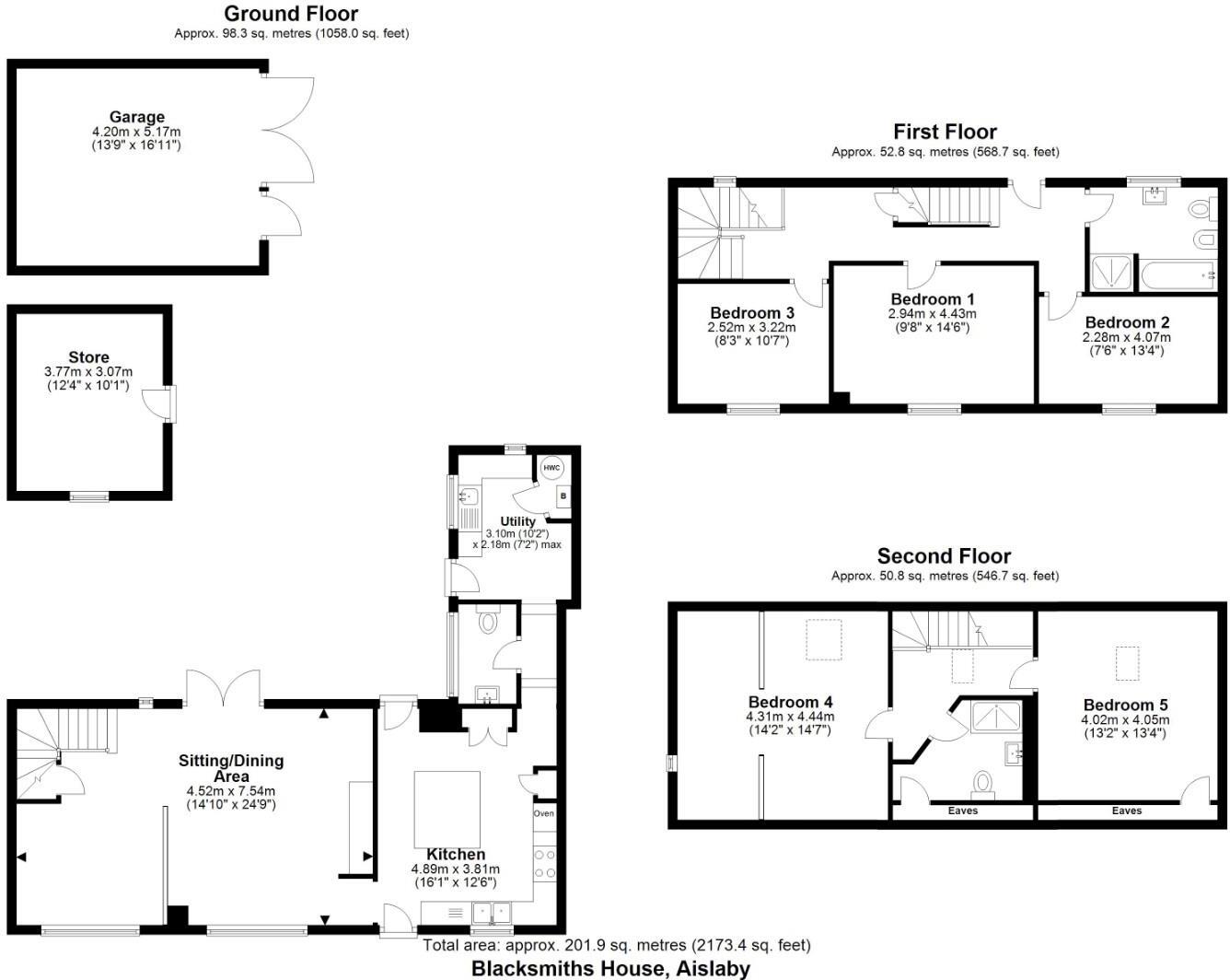 Blacksmiths House, Main Street, Aislaby, North Yorkshire floorplan