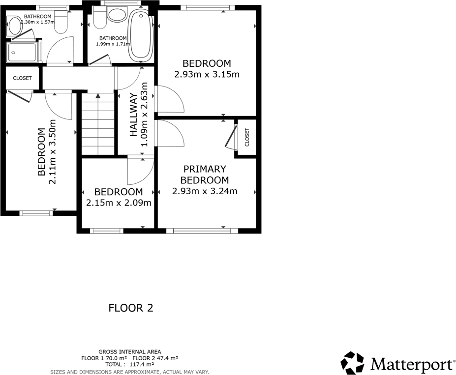 Long Close, Bessacarr, Doncaster, DN4 floorplan